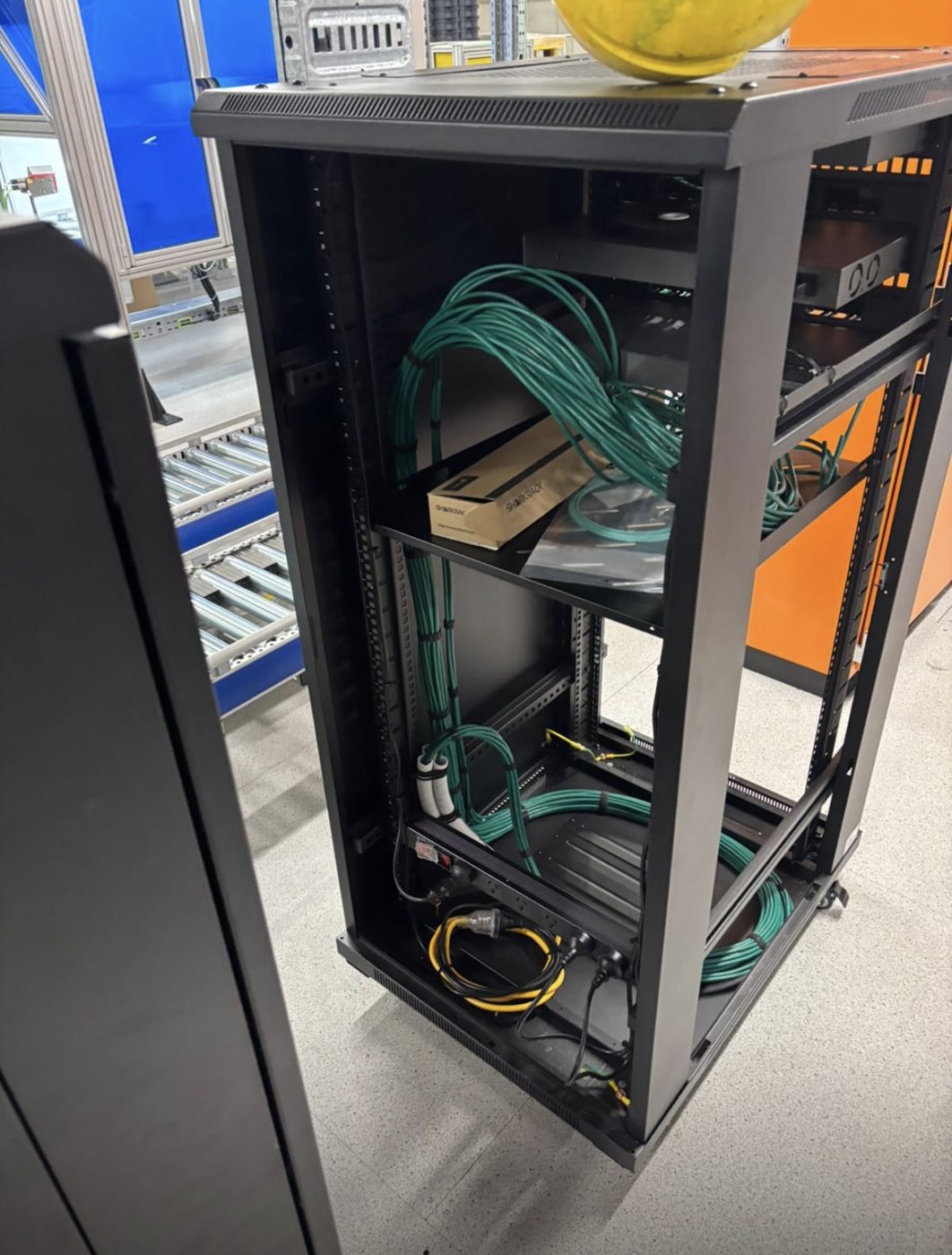 Tidy cable management inside a control cabinet
