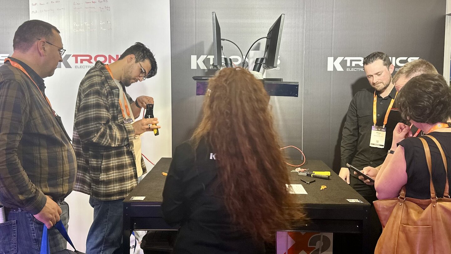 The 'Fastest Tech in Sydney' challenge running on the Ktronics stand at the ASIAL Security Conference 2024 at ICC Sydney